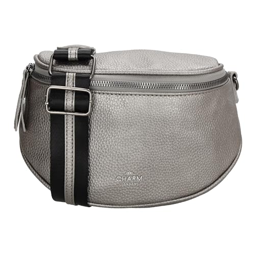 Charm London Gürteltasche Damen - Stilvolle Hüfttasche aus Leder mit Verstellbarem Gurt und Reißverschluss - Praktische Festival Tasche in Verschiedenen Farben von Charm London