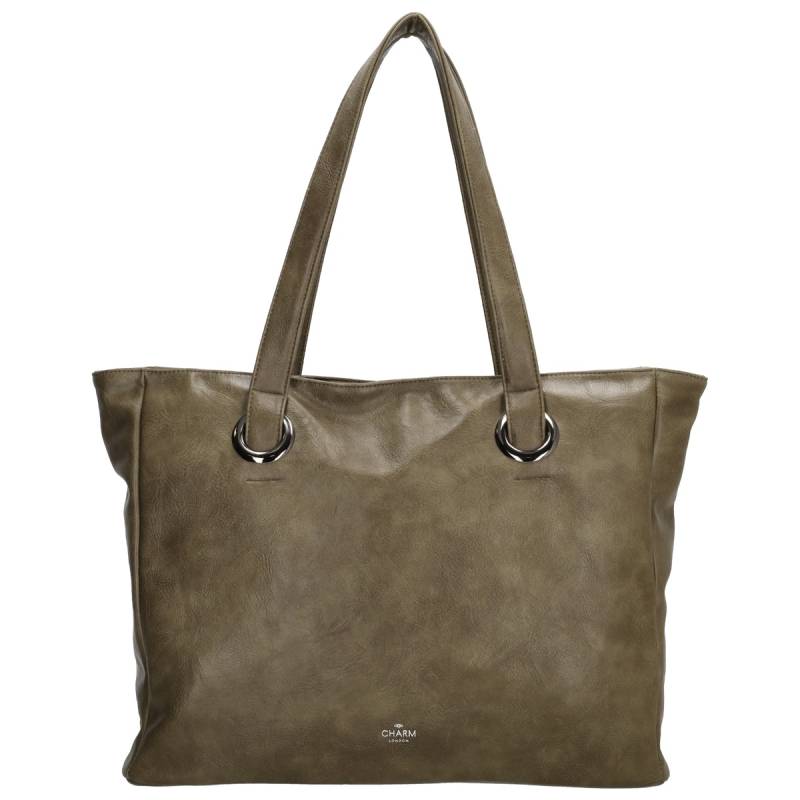 Charm london liberty laptoptas 17,3 inch-Olive von Charm London