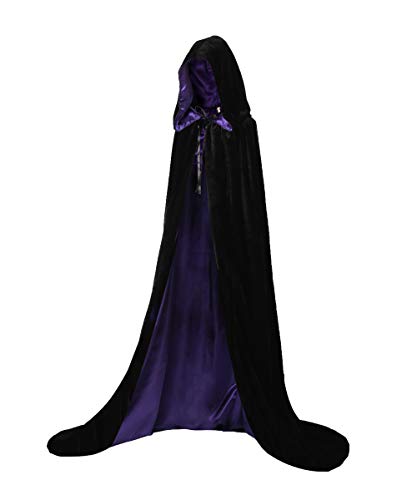 Umhang mit Kapuze für Herren und Damen, Vampirumhang, Kapuzenumhang für Cosplay mit roter Kapuze, Schwarz und Fuchsia, Größe XXL, schwarz/rot, Large/59'' Umhang mit Kapuze für Herren und Damen, Vampirumhang, Kapuzenumhang für Cosplay mit roter Kapuze, Schwarz und Fuchsia, Größe XXL, schwarz/rot, Large/59'' von Charm&Cstay