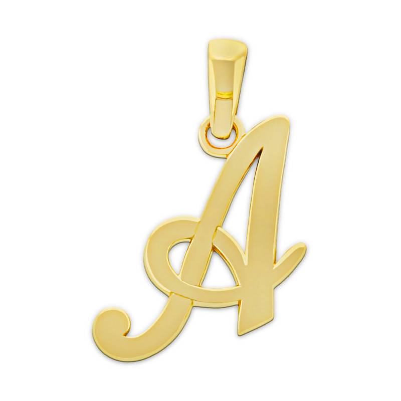 "Gold Anfangsbuchstabe "A" Charm - 585 Solid Gold Mit Optionalen Goldketten Buchstabe A Anhänger Halskette." von CharmAmerica
