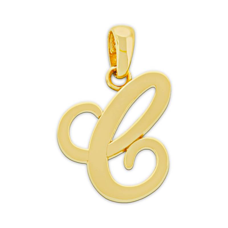"Gold Anfangsbuchstabe "C" Charm - 585 Solid Gold Mit Optionalen Goldketten Buchstabe C Anhänger." von CharmAmerica