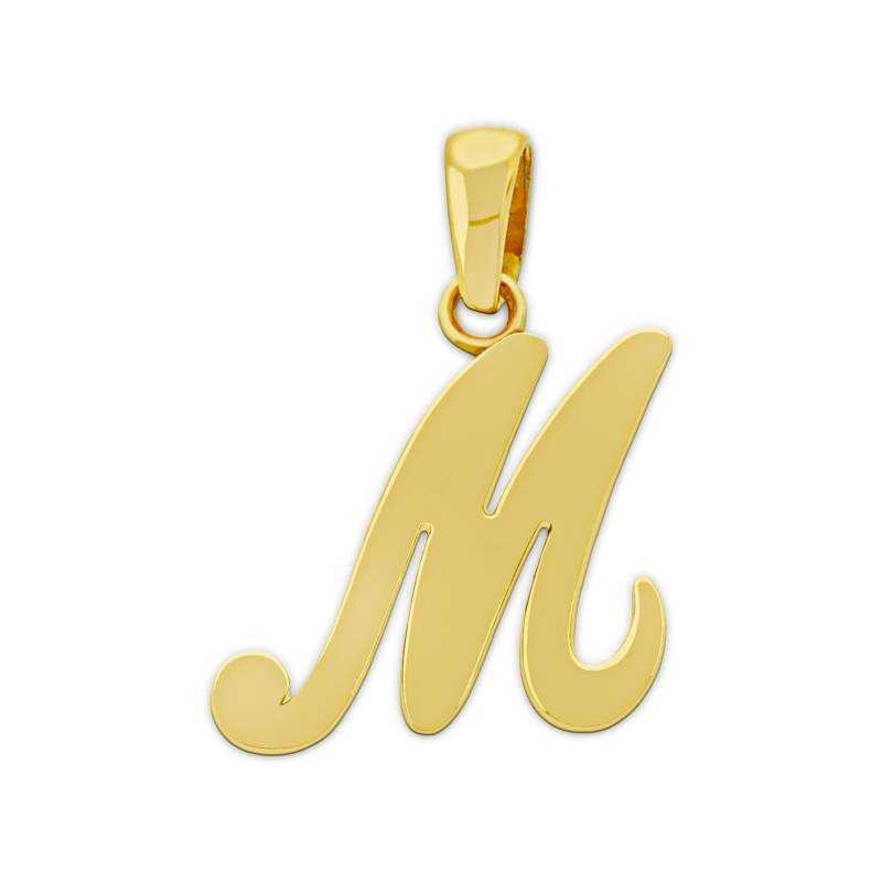 Gold Anfangsbuchstabe "M" Charme - 14 Karat Solid Optional Kette Initial Anhänger Halskette." von CharmAmerica