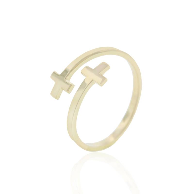 Seitlich Kreuz Ring - 10 Karat Solid Gold Größe 7 Religiöser von CharmAmerica