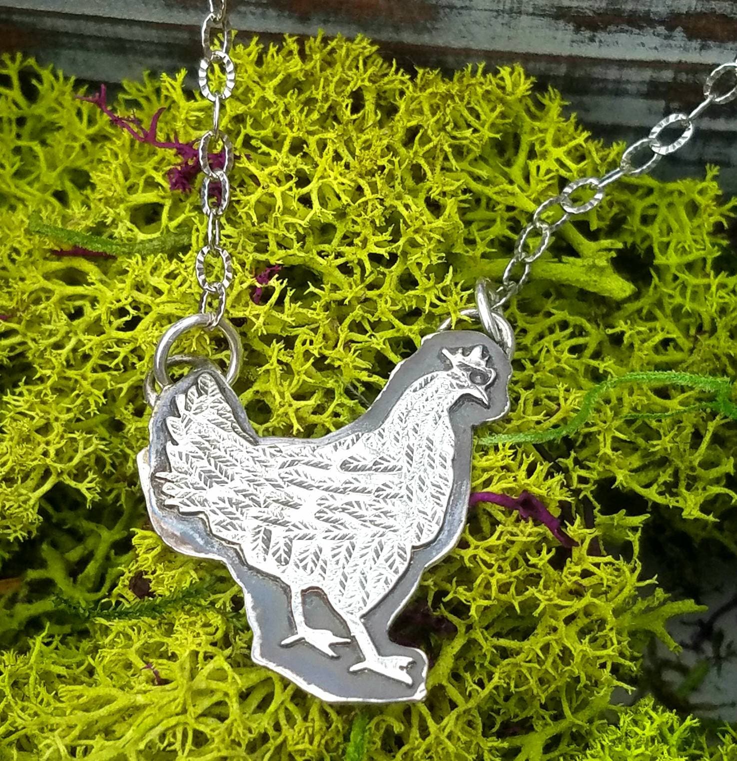 Huhn Silberkette - Geschenk Für Liebhaber Von Huhn Silberkette - Geschenk Für Liebhaber Von von CharmAndRiddle