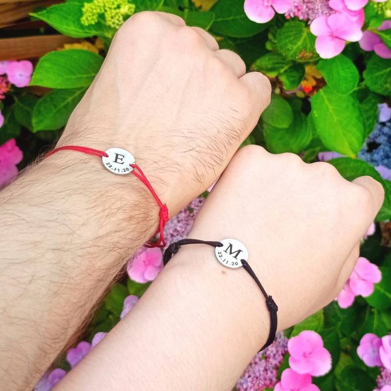 Initial Date Pärchen Armbänder von CharmBearUK