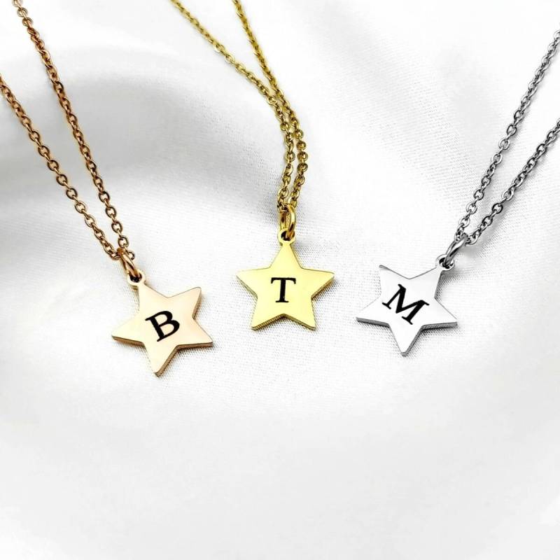 Initiale Stern Halskette von CharmBearUK