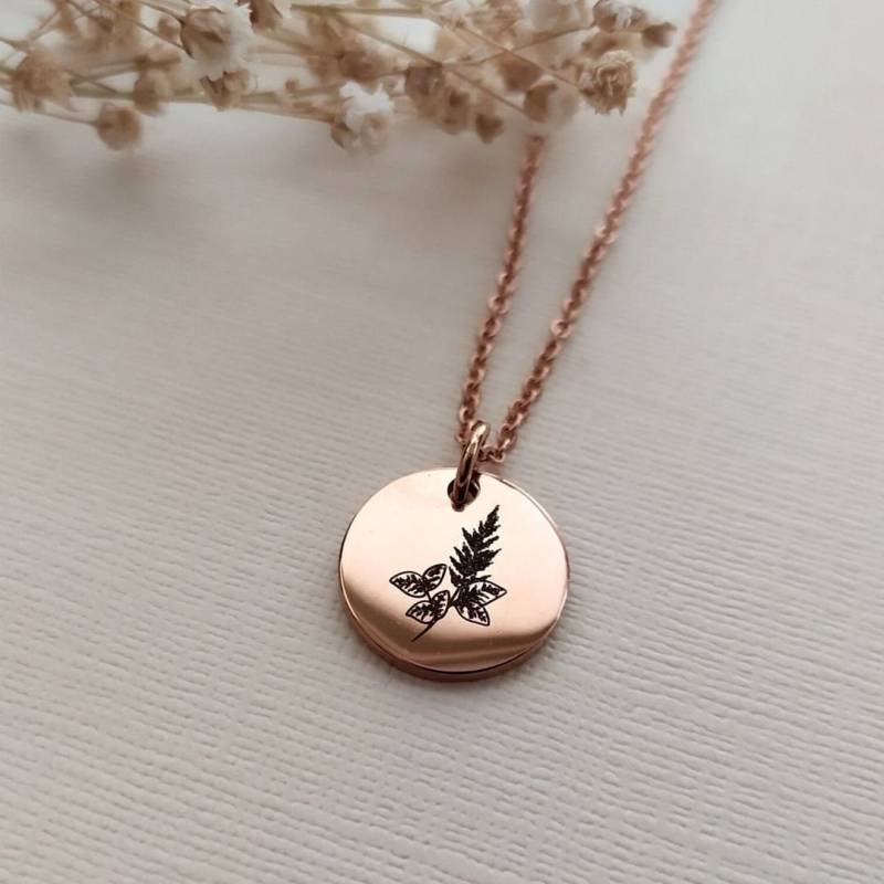 Lavendel-Scheibe-Halskette von CharmBearUK