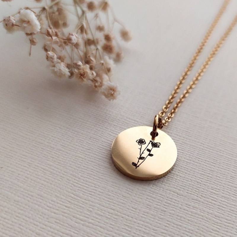 Poppy Disc Halskette von CharmBearUK