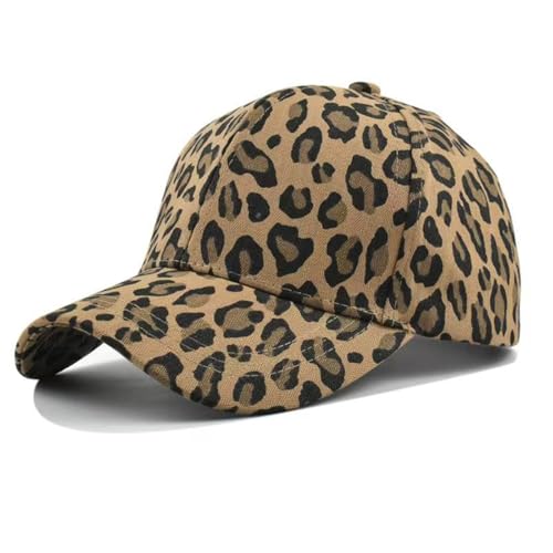 CharmBurst Baseball Cap Verstellbar, Leoprint Damen Cap Mit Snapback, Trucker Cap Für Sommer, Cappy Mit Schild Leo Print, Stylische Baseballkappe Outdoor Basecap Mützen von CharmBurst