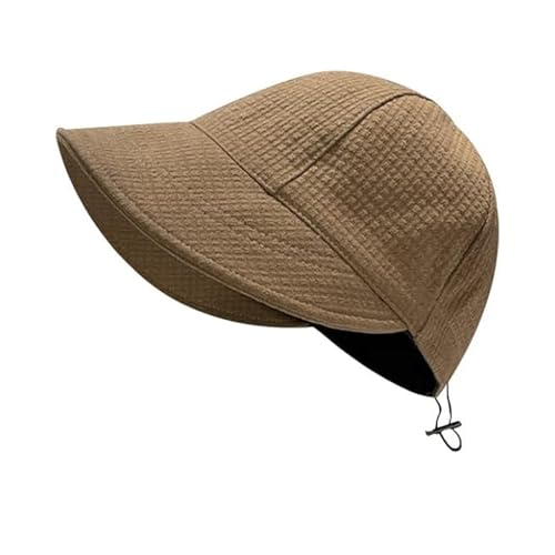 CharmBurst Faltbarer Sonnenhut Mit UV-Schutz 50, Weitkrempiger Sommer Strohhut, Leichte Sommermütze, Für Strand Und Outdoor Aktivitäten, Sonnenschutz(Kaffeebraun) von CharmBurst