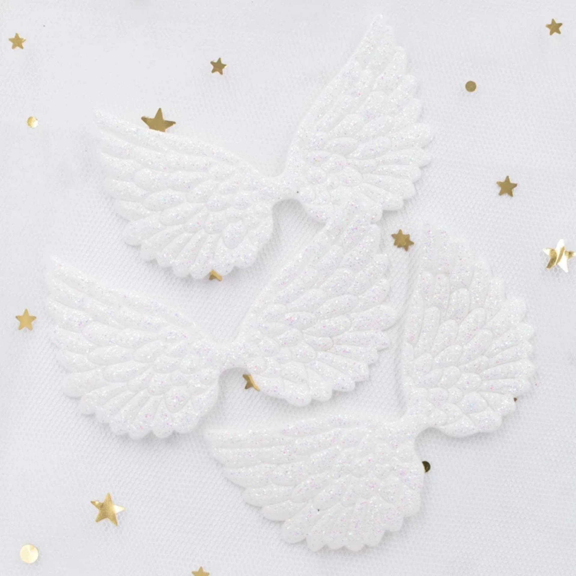 20 Stück Glitter Weiß Engel Flügel Patches Applikation Für Kleidung Handwerk Dekoration 20 Stück Glitter Weiß Engel Flügel Patches Applikation Für Kleidung Handwerk Dekoration von CharmCraftStore