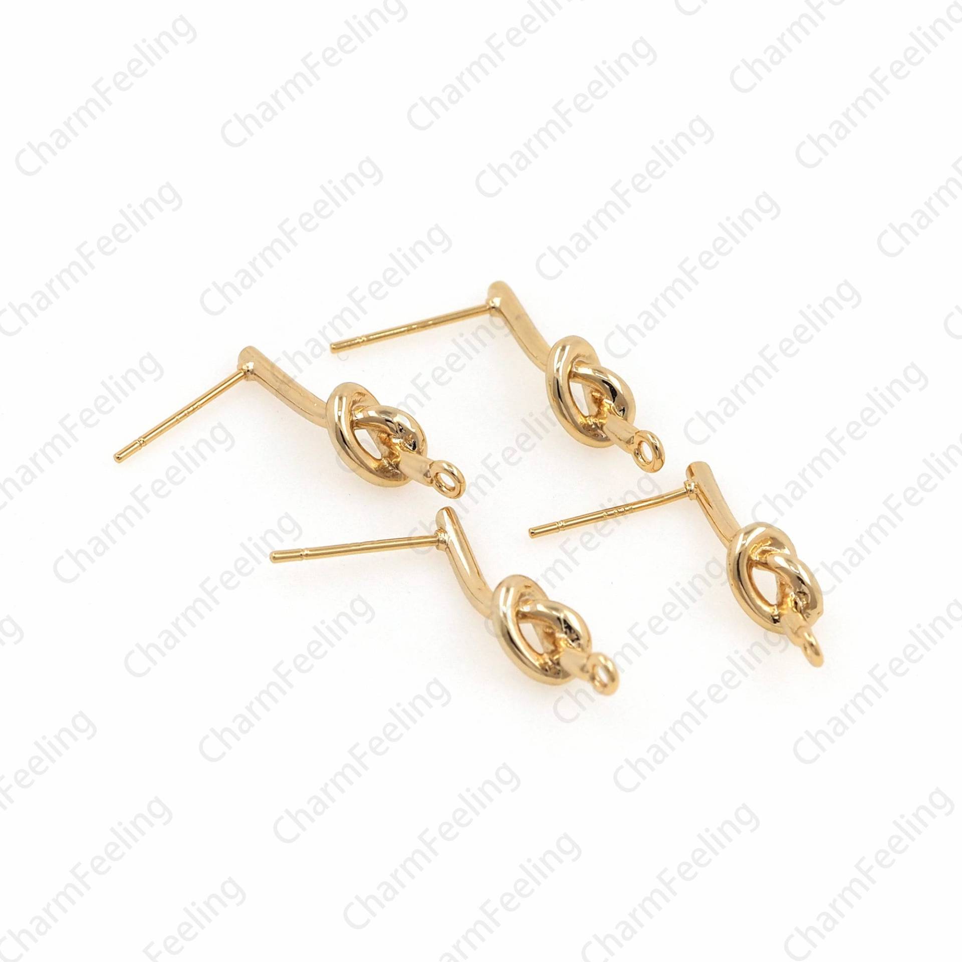 1 Paar, 18K Gold Filled Ohrringe, Line Ohrring Accessoires, Charm von CharmFeeling