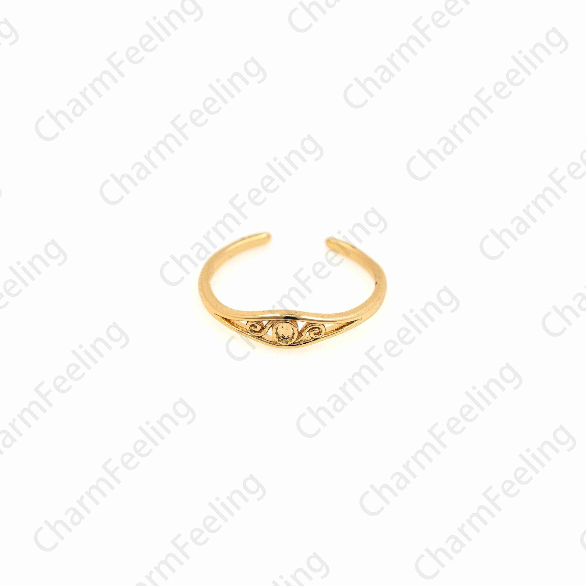 18K Gold Filled Augenring, Täglicher Ring, Verstellbarer Magic Eye Charm, Offener von CharmFeeling