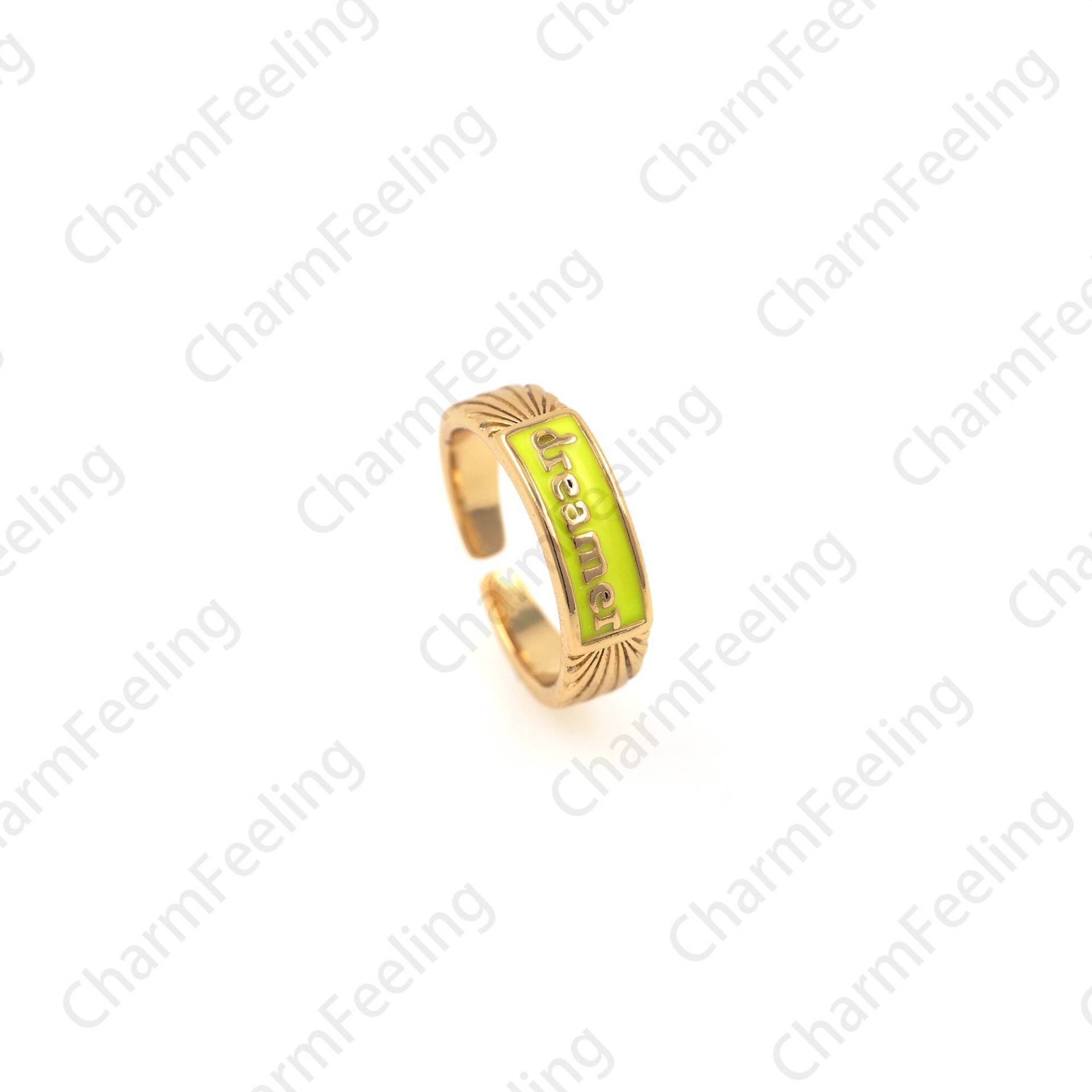18K Gold Filled Emaille Ring, Exquisiter Traum Ring, Ring Charm, Verstellbarer Offener Charm 1stk 18K Gold Filled Emaille Ring, Exquisiter Traum Ring, Ring Charm, Verstellbarer Offener Charm 1stk von CharmFeeling