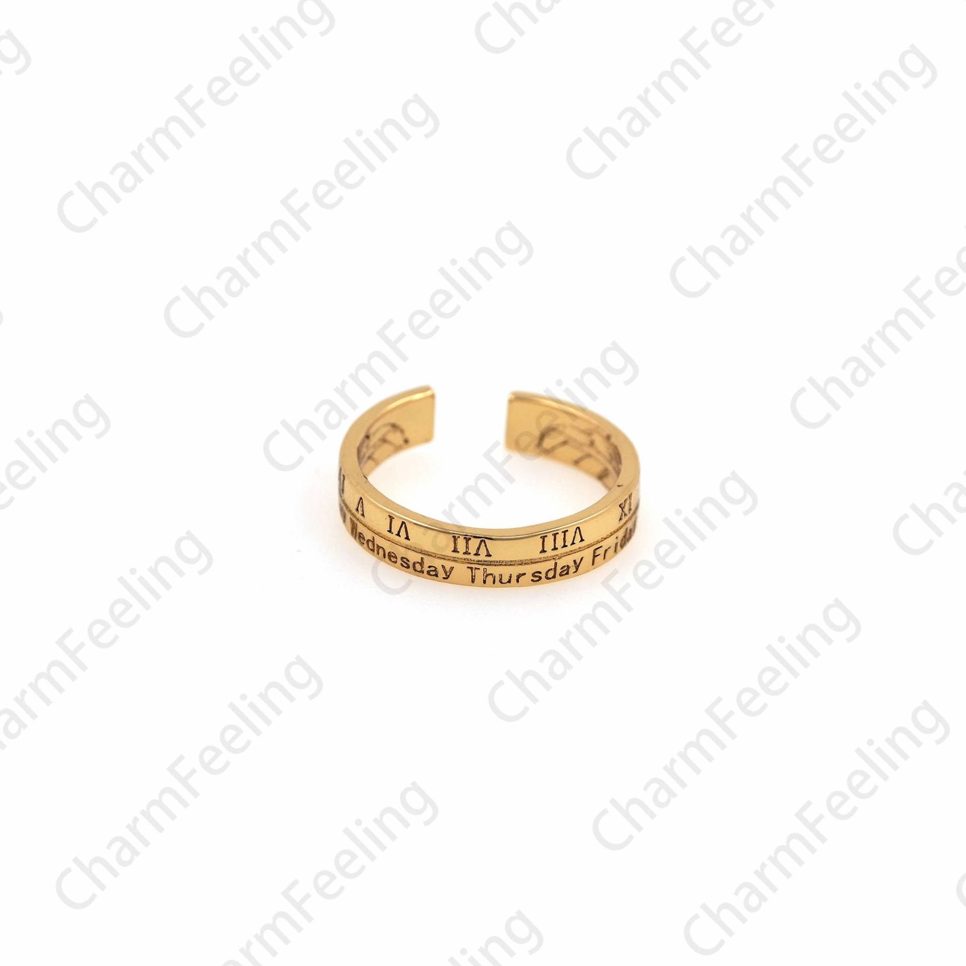 18K Gold Filled Ring, Zeitring, Exquisiter Ring Charm, Geschenk Für Sie 1stk von CharmFeeling