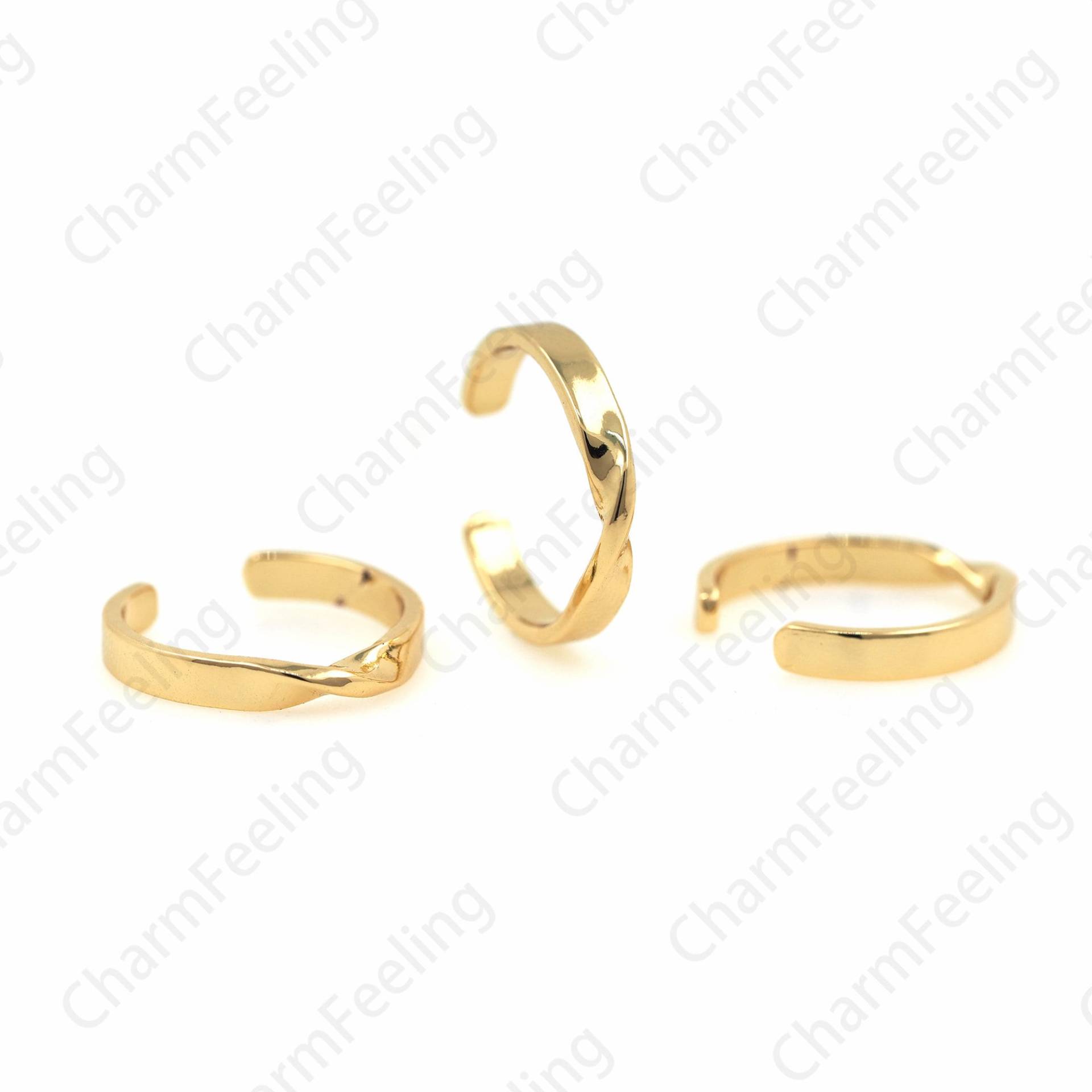 18K Gold Gefüllt Twisted Ring, Stapeln Ringe, Zierliche Massivegold Geschenk Für Ihre 1Pcs von CharmFeeling