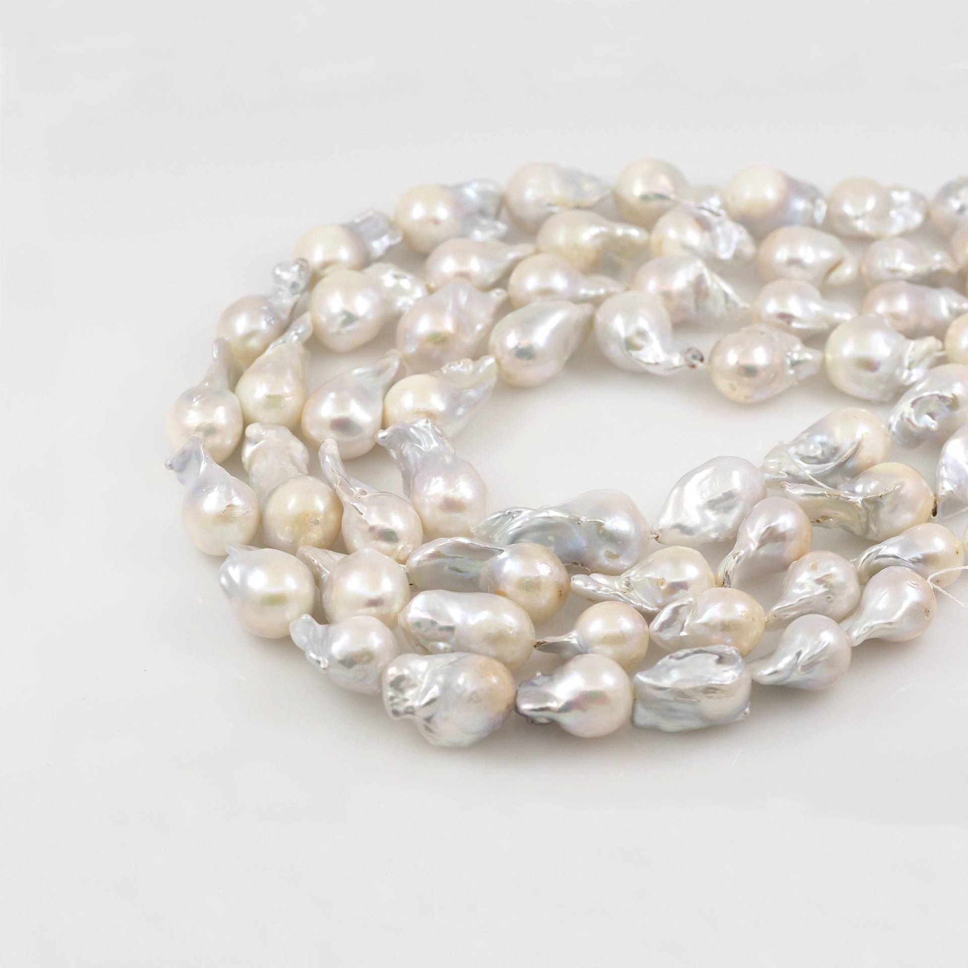 1str, Aaaaa Hochwertige Perlen, Kernperlen, Echte Süßwasserperlenketten, Perlenketten, 24, 5x13, 2x14mm, Länge 35cm von CharmFeeling