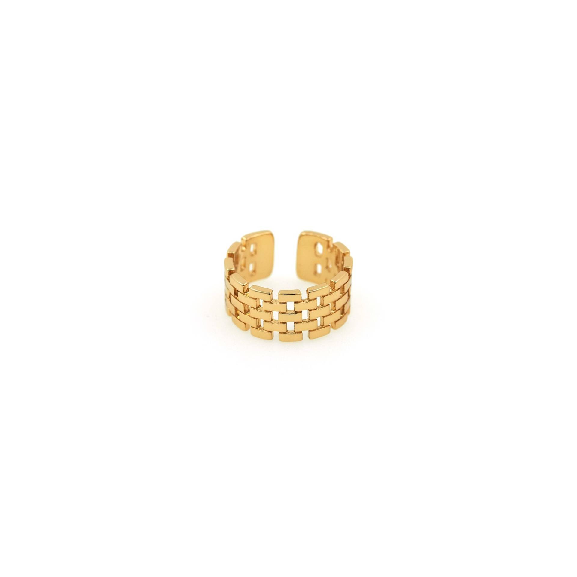 Breite Ringe, 18K Gold Filled Verstellbare Offene Ring Charm, Hip Hop Diy Schmuckzubehör von CharmFeeling