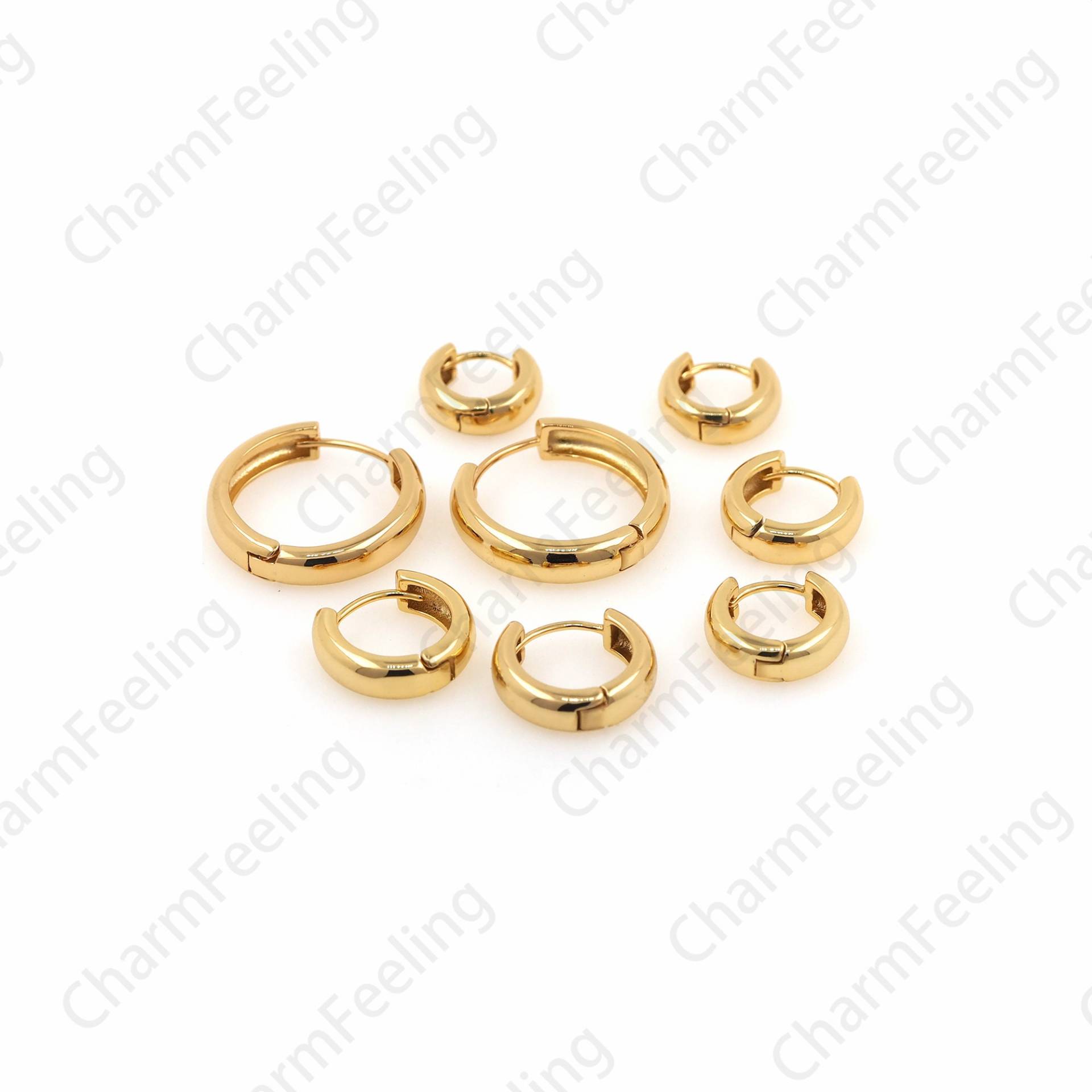 Multi-Size Gold Gefüllt Huggie Reifen, Runde Ohr Creolen Charme, Kleine Einfache Ohrringe, Perfektes Geschenk Für Sie Und Mädchen von CharmFeeling