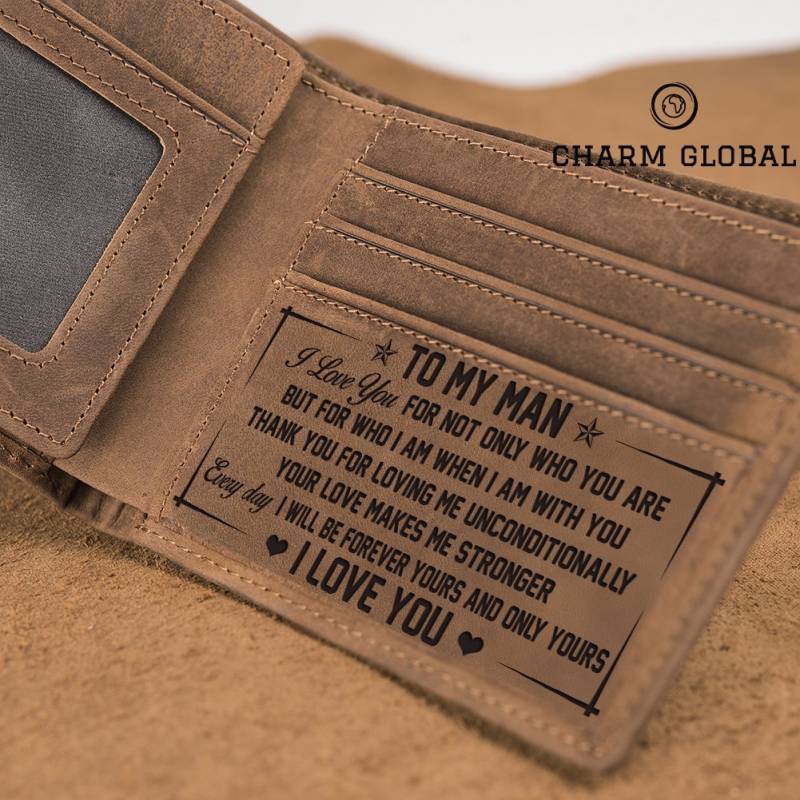 Brieftasche Aus Leder Mit Gravur Für Männer, Perfekte Trauzeugen Oder Geschenk Zum Vatertag, W25 von CharmGlobal