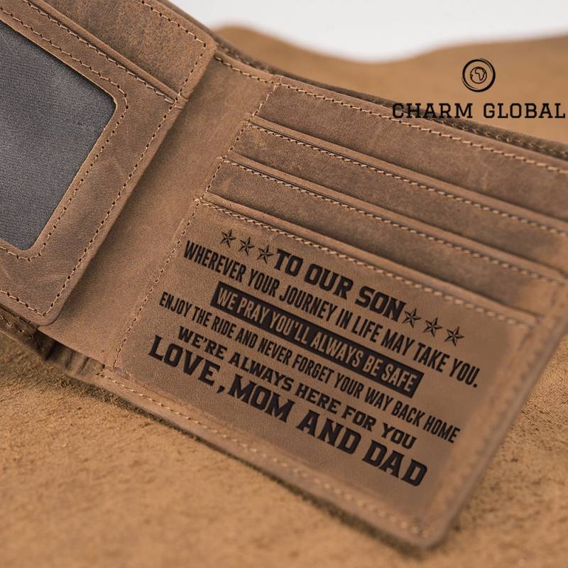 Personalisierte Geldbörse Für Sohn-Geldbörse-Männer Brieftasche-Leder Sohn-Gravur Sohn-Weihnachtsgeschenk-Geschenk Unseren Sohn Your Journeyw20 Personalisierte Geldbörse Für Sohn-Geldbörse-Männer Brieftasche-Leder Sohn-Gravur Sohn-Weihnachtsgeschenk-Geschenk Unseren Sohn Your Journeyw20 von CharmGlobal