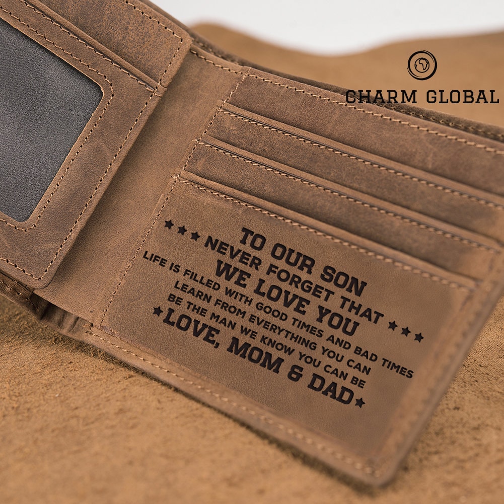 Personalisierte Geldbörse Für Sohn-Geldbörse-Männer Geldbörse-Leder Sohn-Gravierte Sohn-Weihnachtsgeschenk-Geschenk Sohn We Love You W33 Personalisierte Geldbörse Für Sohn-Geldbörse-Männer Geldbörse-Leder Sohn-Gravierte Sohn-Weihnachtsgeschenk-Geschenk Sohn We Love You W33 von CharmGlobal