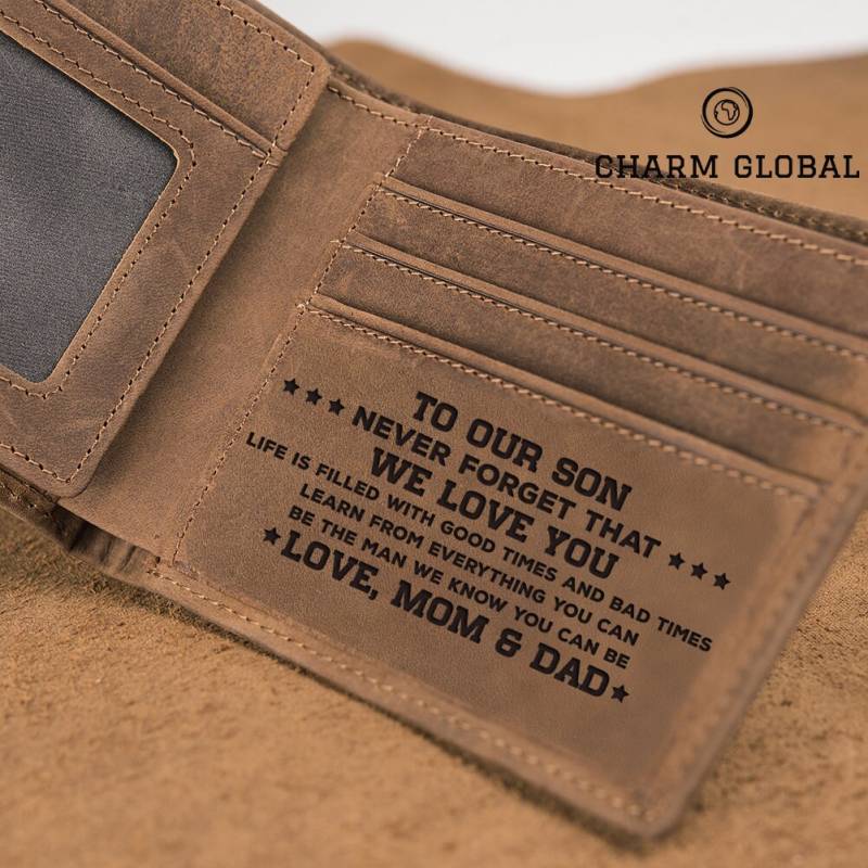Personalisierte Geldbörse Für Sohn-Geldbörse-Männer Geldbörse-Leder Sohn-Gravierte Sohn-Weihnachtsgeschenk-Geschenk Sohn We Love You W33 Personalisierte Geldbörse Für Sohn-Geldbörse-Männer Geldbörse-Leder Sohn-Gravierte Sohn-Weihnachtsgeschenk-Geschenk Sohn We Love You W33 von CharmGlobal