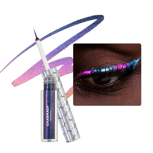 CHARMACY Chameleon Glitter Liquid Eyeliner, Metallic Shade Color Shift Eye Liner, Highly Pigmented, 24H Long-Lasting, Waterproof and Anti-Smudge, Ultra-Fine Tip (#904) von Charmacy