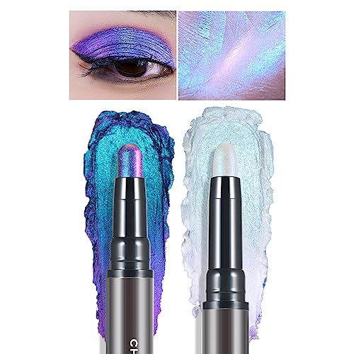 CHARMACY Multichrome 2 in 1 Cream Eyeshadow Stick, Waterproof Eye Brightener Highlighter Stick Makeup, High Pigmented, Smudge-Proof, Vegan & Cruelty-Free (904) von Charmacy