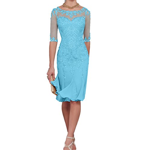 Charmant Damen Blau Spitze Abendkleider Etuikleider Brautmutterkleider Trumpet Chiffon Rock-38 Blau von Charmant Damen