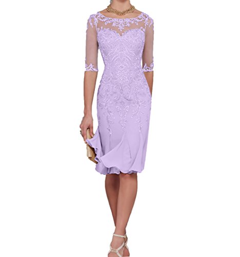 Charmant Damen Flieder Spitze Abendkleider Etuikleider Brautmutterkleider Trumpet Chiffon Rock-42 Flieder von Charmant Damen