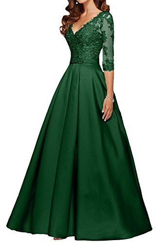 Charmant Damen Glamour Spitze Langarm Hundkragen Lang Abendkleider Ballkleider Partykleider Satin neu-38 Dunkel Gruen Charmant Damen Glamour Spitze Langarm Hundkragen Lang Abendkleider Ballkleider Partykleider Satin neu-38 Dunkel Gruen von Charmant Damen