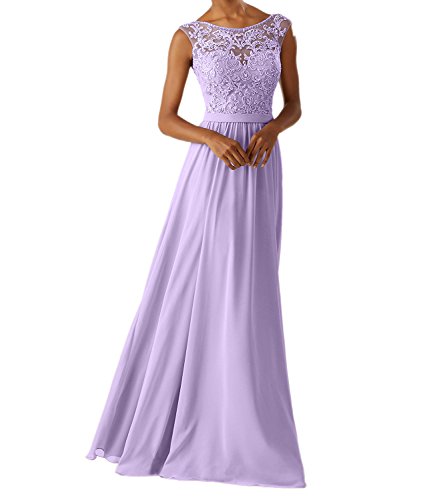 Charmant Damen Lilac Chiffon Hundkragen Abendkleider Partykleider Promkleider Brautjungfernkleider Lang-46 Lilac von Charmant Damen