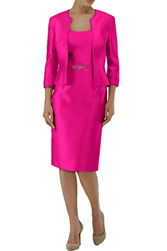 Charmant Damen Pink Langarm Brautmutterkleider Formalkleider Abendkleider Festlichkleider Etuikleider Formalkleider-52 Pink von Charmant Damen