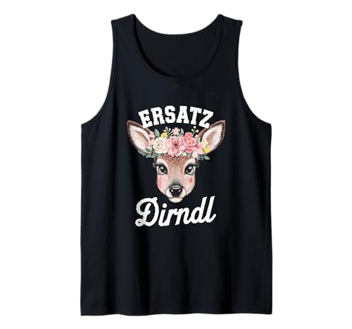 Ersatz Dirndl Floral Deer Oktoberfest Fun Tank Top von Charmantes Hirschblumen -Oktoberfest Ersatz