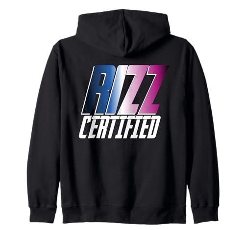 Rizz Certified Funny Viral Slang Meme Slang 90s Teens Kinder Kapuzenjacke von Charme Fähigkeiten Selbstvertrauen Humor Alpha