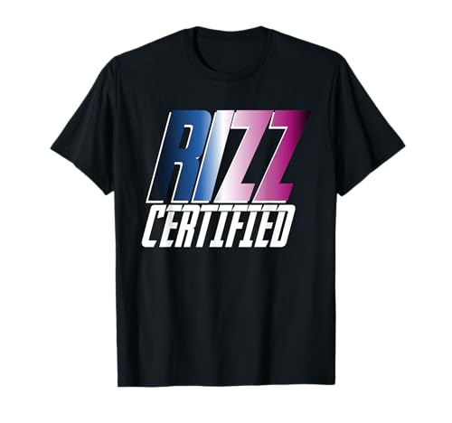 Rizz Certified Funny Viral Slang Meme Slang 90s Teens Kinder T-Shirt Rizz Certified Funny Viral Slang Meme Slang 90s Teens Kinder T-Shirt von Charme Fähigkeiten Selbstvertrauen Humor Alpha