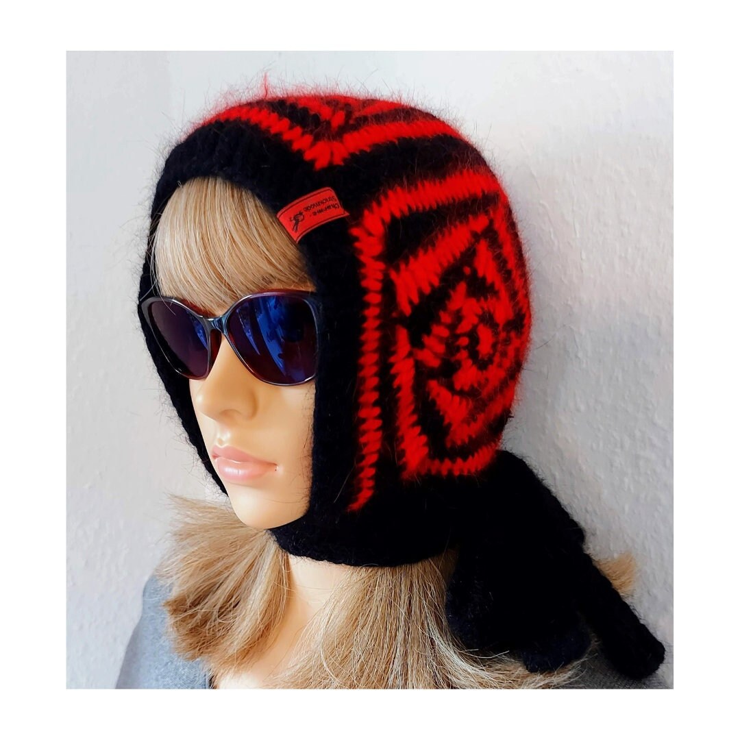 Aviator Bonnet, Crochet Angora Hat, Hand Knitted Hood With Ties, Beanie Hats, Knitted Wool Christmas Gift, Handmade Womens Bonnet, Gift Aviator Bonnet, Crochet Angora Hat, Hand Knitted Hood With Ties, Beanie Hats, Knitted Wool Christmas Gift, Handmade Womens Bonnet, Gift von CharmeStrickmode