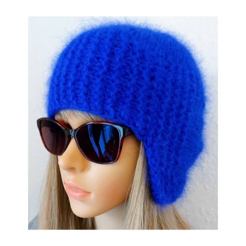 Hand Knitted Fluffy Angora Hat, Beanie Hats, Knitted Wool Angora Hat Women & Men, Christmas Gifts, Gifts, Gift Mom & Her von CharmeStrickmode