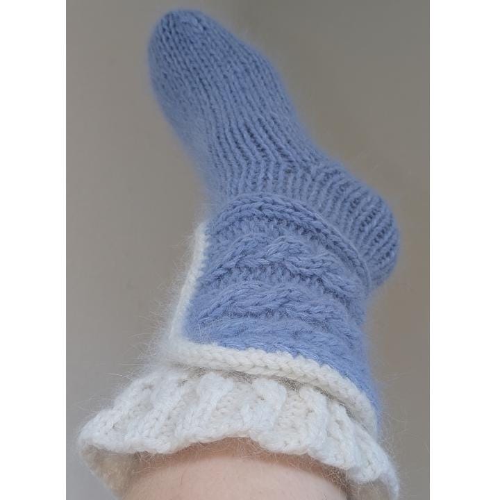 Knitted Angora Socks, Slippers Rabbit House Socks Fuzzy, Fluffy, Warm, Super Soft, Gift von CharmeStrickmode