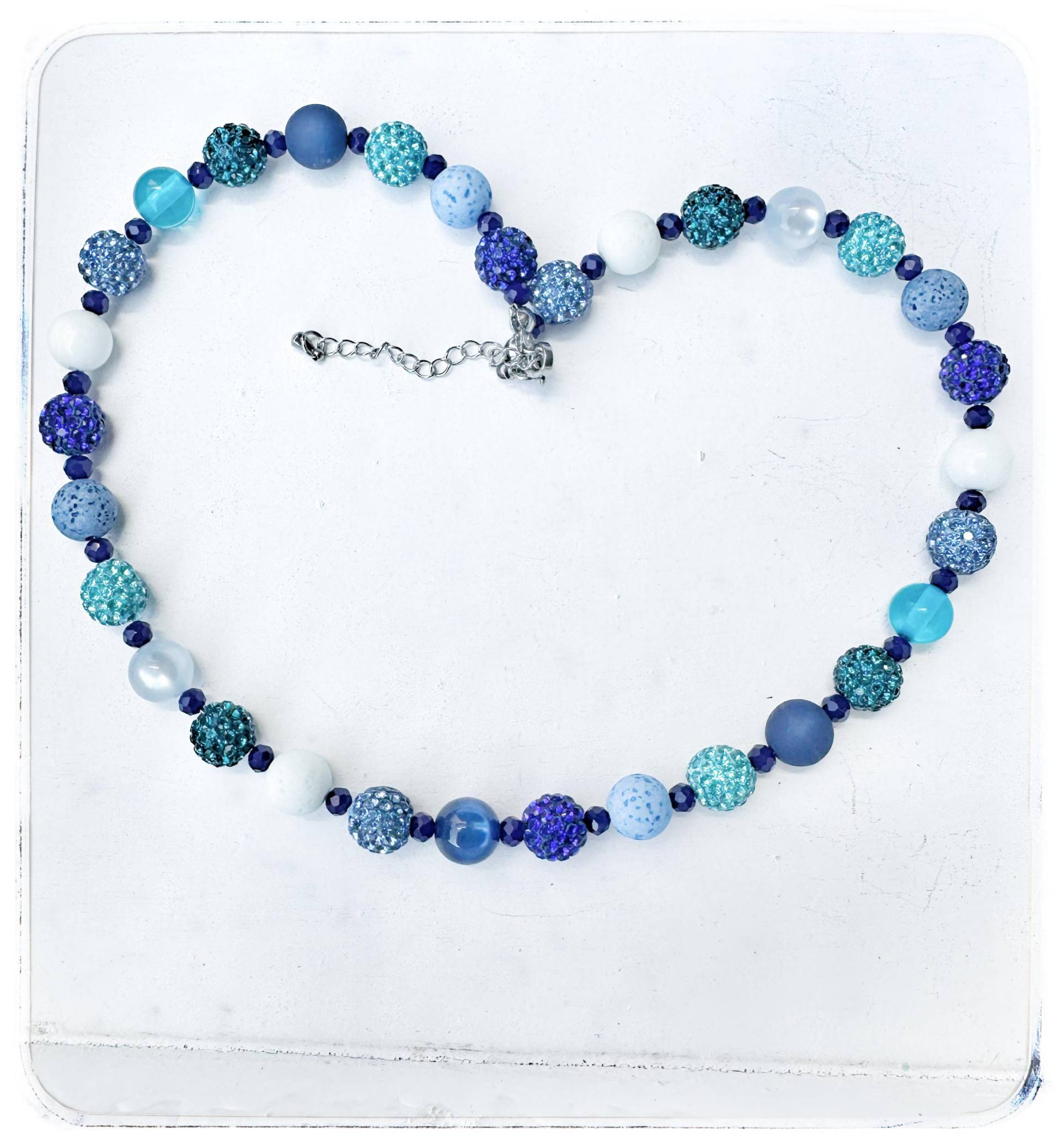 Kette Blau Türkis Mit Polaris Perlen, Meer Geht Immer von Charmecharmant