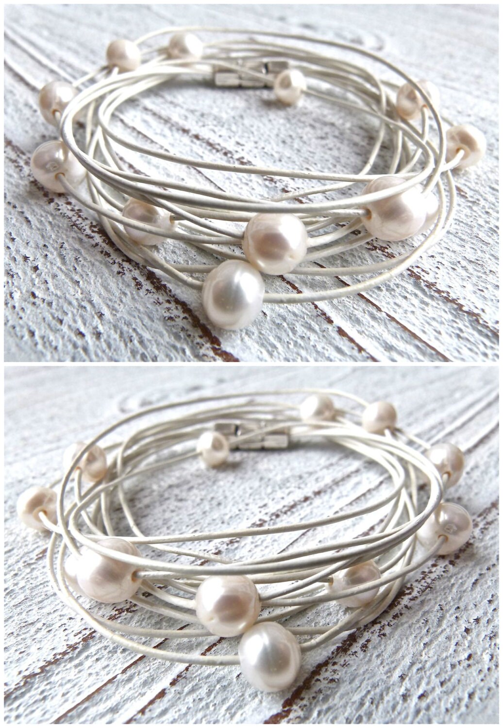Lederarmband Süßwasserperlen #6, Armband Frauen, Lederarmband, Lederarmband Weiß, Wickelarmband, Handgefertigt, Armband Hochzeit, Armband Perlen Lederarmband Süßwasserperlen #6, Armband Frauen, Lederarmband, Lederarmband Weiß, Wickelarmband, Handgefertigt, Armband Hochzeit, Armband Perlen von Charmecharmant