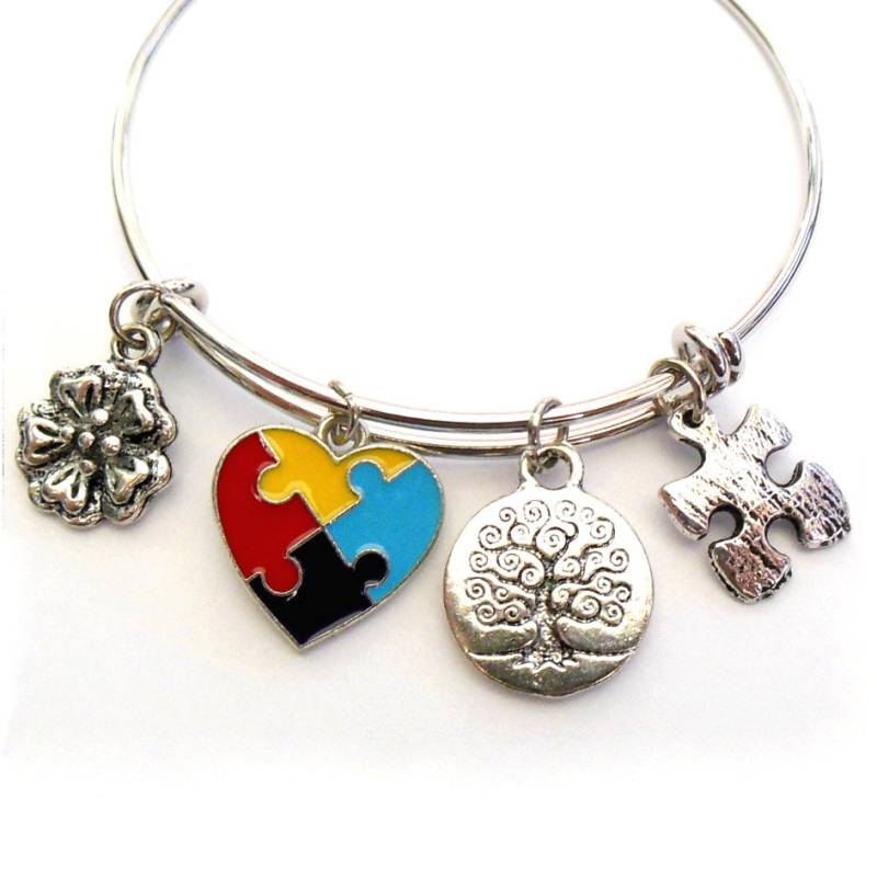 Autismus-Armband, Autismus-Bewusstseins-Schmuck, Puzzle-stück-Herz-Armband, Autismus-Bewusstseinsgeschenk, Weihnachtsgeschenk, Geschenk Für Mama Autismus-Armband, Autismus-Bewusstseins-Schmuck, Puzzle-stück-Herz-Armband, Autismus-Bewusstseinsgeschenk, Weihnachtsgeschenk, Geschenk Für Mama von CharmedByDragons