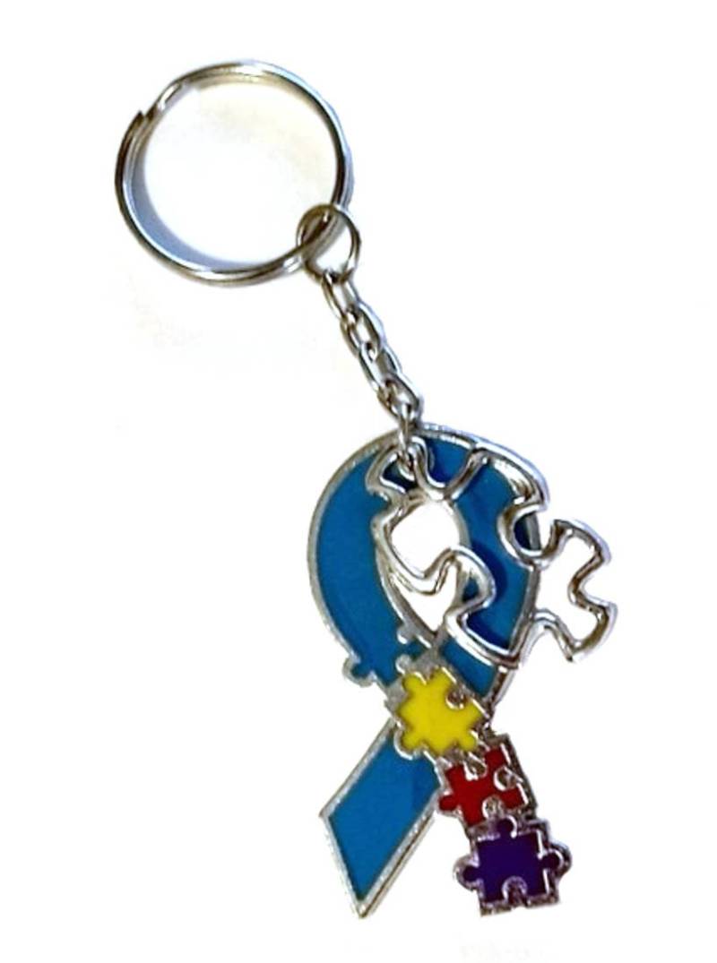 Autismus Bewusstsein Schlüsselanhänger, Geschenk, Puzzleteil Band, Schlüsselbund, Mutter, Lehrer Autismus Bewusstsein Schlüsselanhänger, Geschenk, Puzzleteil Band, Schlüsselbund, Mutter, Lehrer von CharmedByDragons