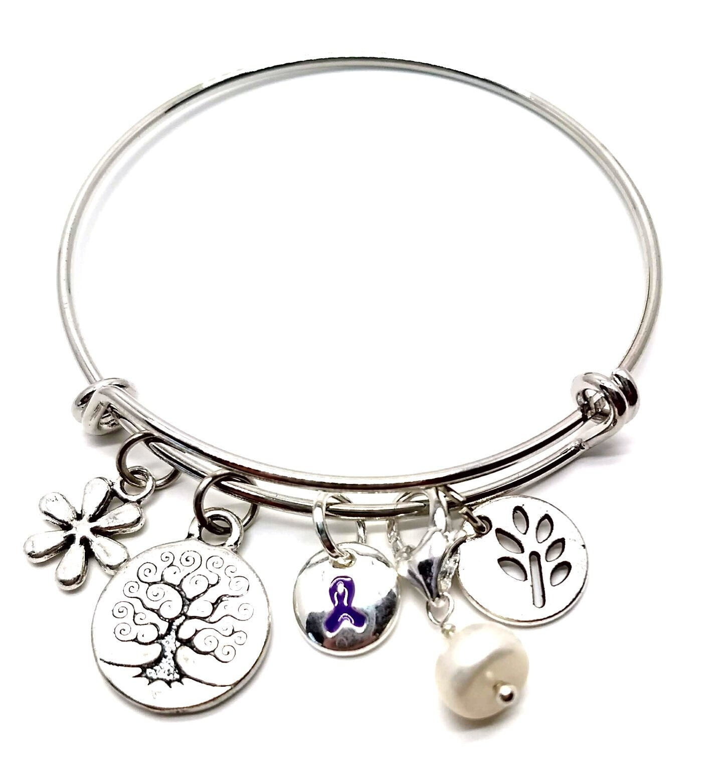 Lila Band Armband, Bewusstsein Schmuck, Cystic Fibrosis Awareness, Geschenk, Valentinstag Geschenk Für Mama Lila Band Armband, Bewusstsein Schmuck, Cystic Fibrosis Awareness, Geschenk, Valentinstag Geschenk Für Mama von CharmedByDragons