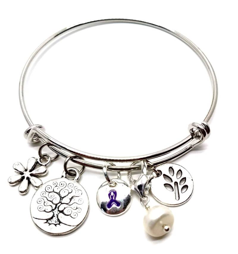 Lila Band Armband, Bewusstsein Schmuck, Cystic Fibrosis Awareness, Geschenk, Valentinstag Geschenk Für Mama Lila Band Armband, Bewusstsein Schmuck, Cystic Fibrosis Awareness, Geschenk, Valentinstag Geschenk Für Mama von CharmedByDragons