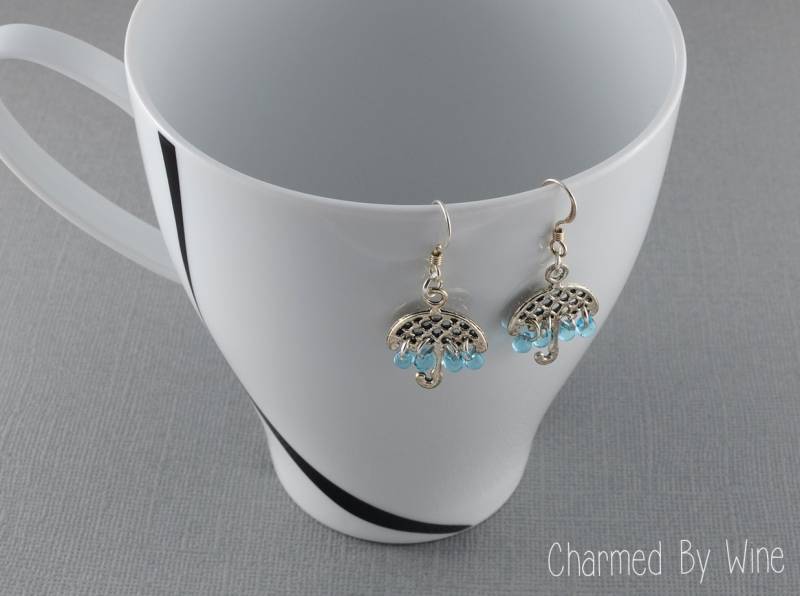 Regenschirm Ohrringe, Baby-Dusche, Brautdusche, Regen, in Omnia Paratus, Gilmore Mädchen Inspiriert - Custom Farben Verfügbar von CharmedByWine