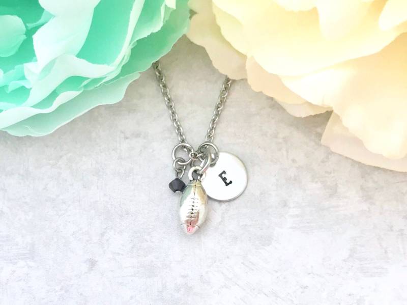 Fußball-Mama - Fußball-Charm-Schmuck Personalisierte Fußball-Schmuck Fußball Halskette Erste Schmuck Birthstone von CharmedMetals