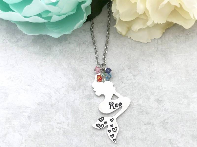 Personalisierte Meerjungfrau Halskette von CharmedMetals