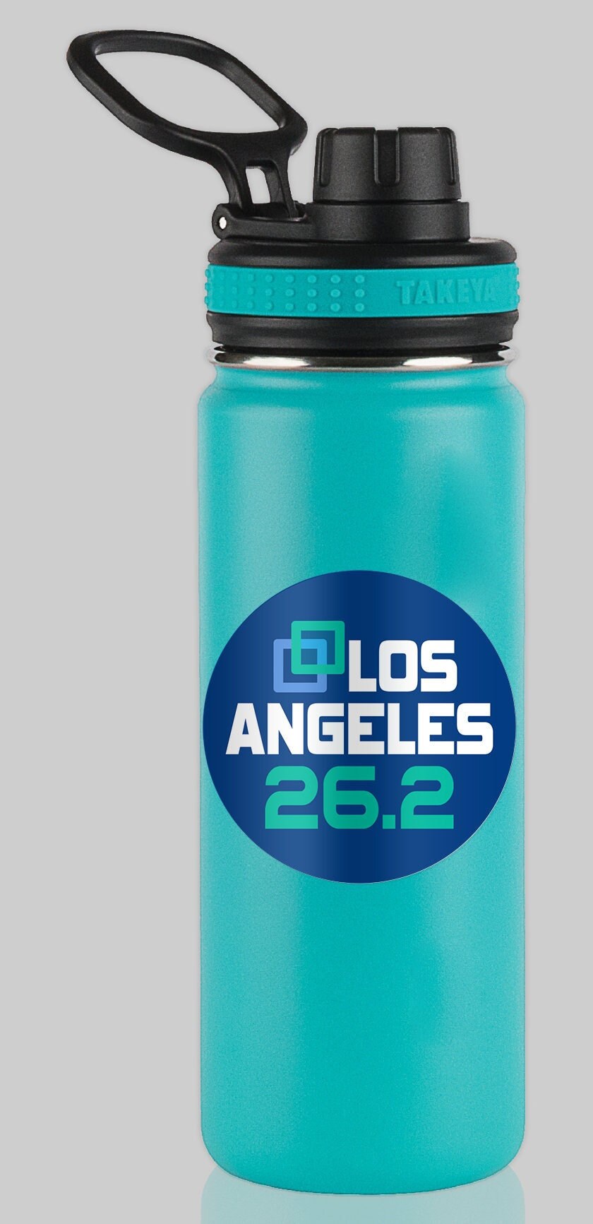 La Los Angeles 26.2 Marathon Icon Wasserflasche Tasse Aufkleber Spülmaschinenfest Laufen Geschenke von CharmedRunning